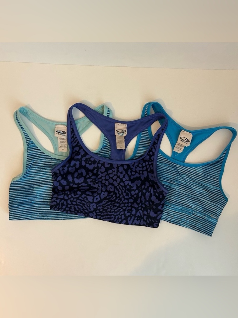 Champion Lot of 3 Racerback Tank Style Compression Sports Bra Running Size S